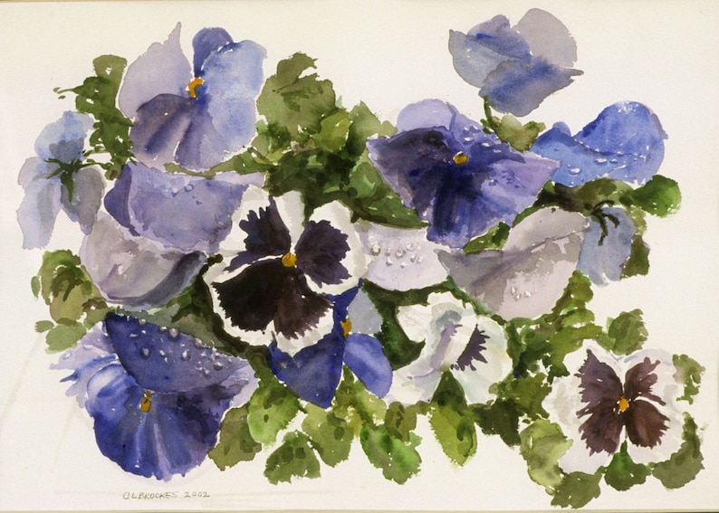 Purple Pansies image 1