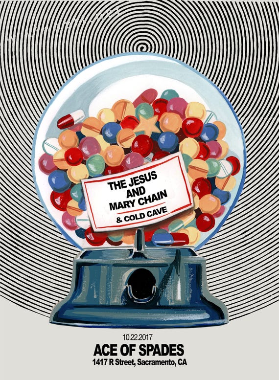 The Jesus and Mary Chain Poster, Sacramento 10.22.17