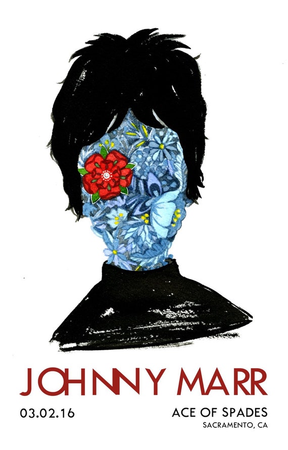 Johnny Marr Sacramento 2016 Gig Poster