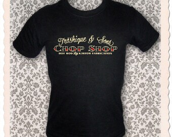 Men's T-Shirt "Chop Shop" Black, Size L