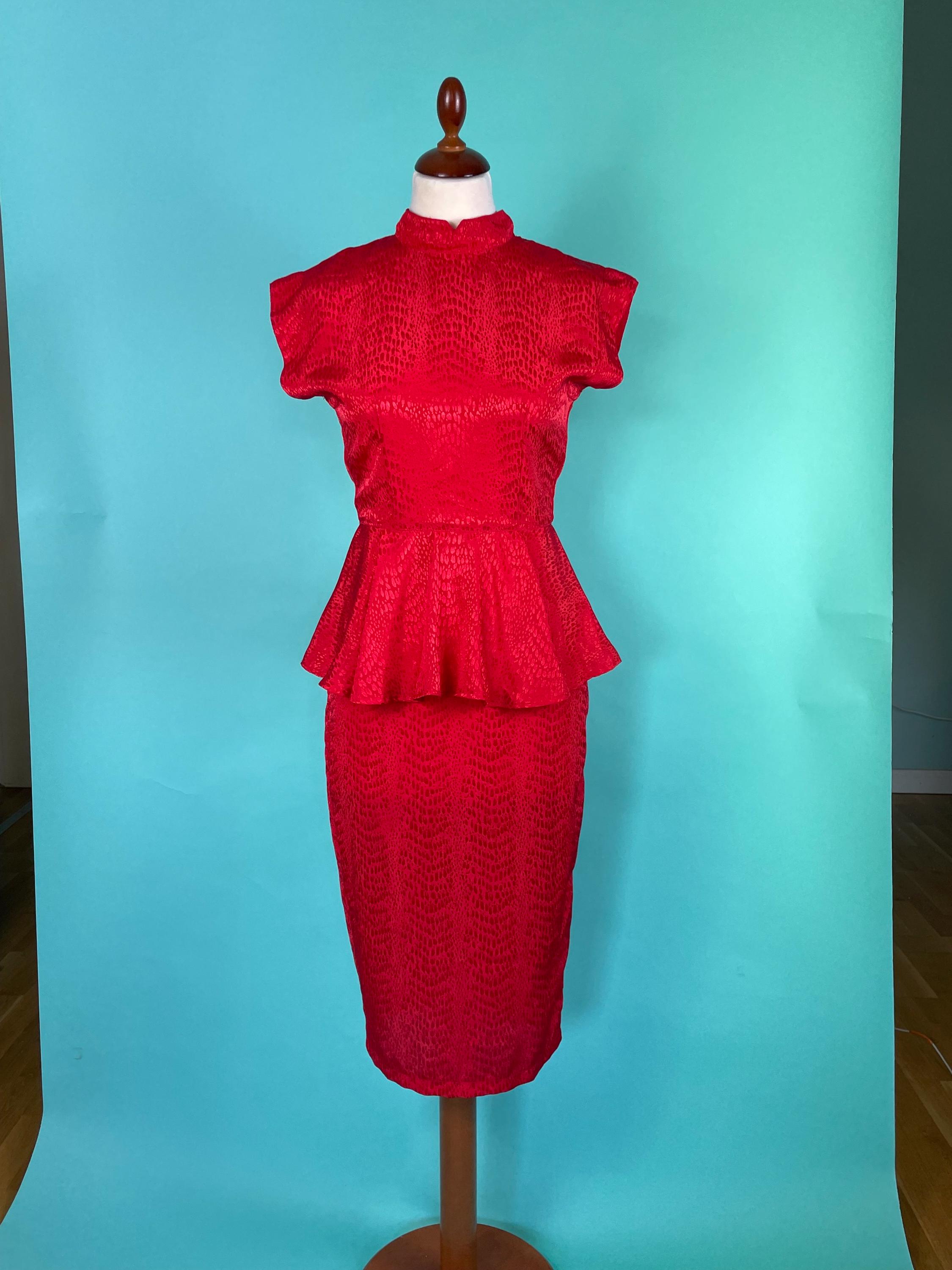 open lace back dress Vintage Robbie Bee Floral Polka Dot Peplum Dress  KTRcollection