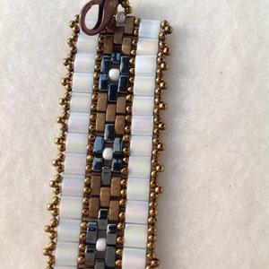 White Beaded Band Bracelet