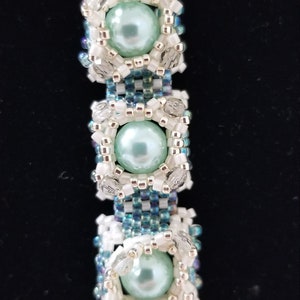3 Dome Turquoise/White Pendant Necklace