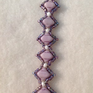 Purple Handwoven Beaded Bracelet