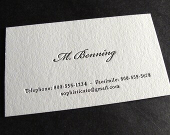 letterpress business cards etsy letter pressed business cards