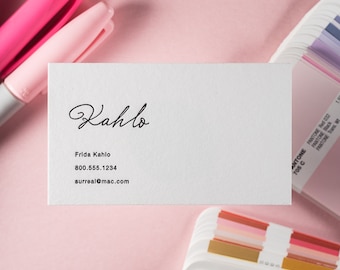 Letterpress Business Cards - The Artist