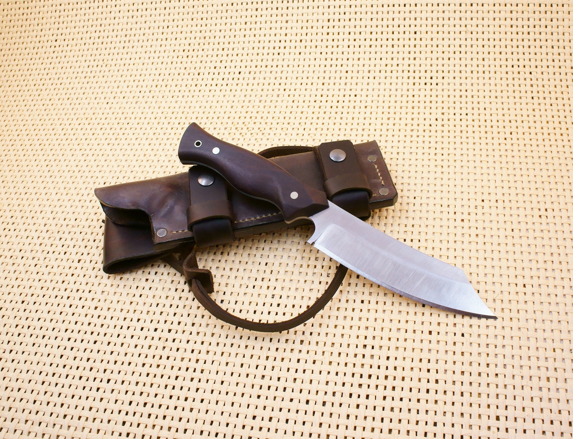 Fixed Blade Full Tang Knife 1095 High Carbon Steel Etsy