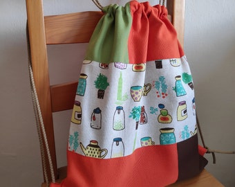 Canvas Quilted Everyday Casual Drawstring Backpack Bag