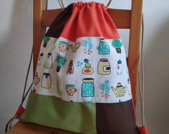 Canvas Quilted Everyday Casual Drawstring Backpack Bag