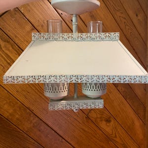 SALE Vintage Mid Century Pendant Light Fixture Tole Lamp Lantern Kitchen Earl-Lites