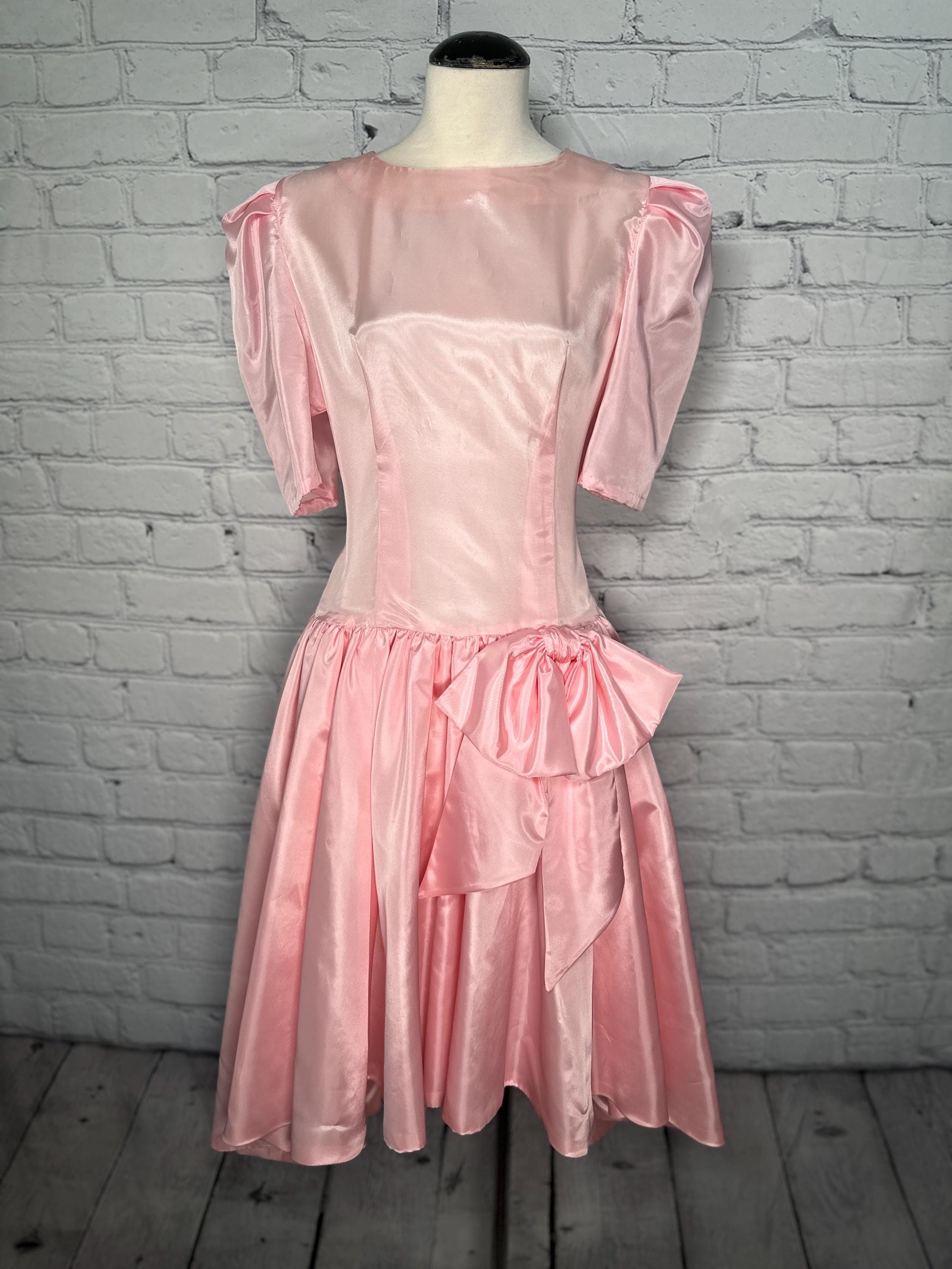 80s Puff Sleeve Dress - Etsy