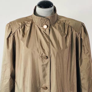 Vintage 80s Belted Trench Rain Coat Fairy Kei Lavender Spring Full Length S/M