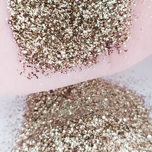 Gold glitter .015 hex poly glitter, True Gold glitter for tumbler making, fine polyester glitter, Golden glam glitter for tumbler making image 10