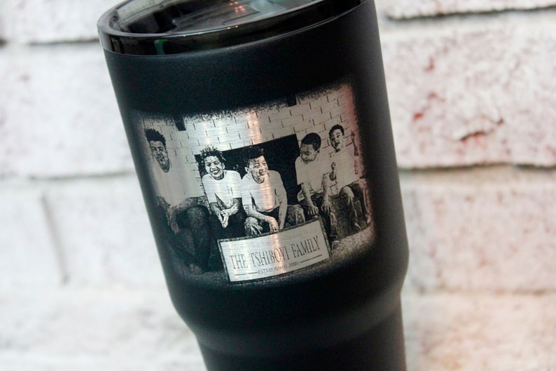 Laser Etched photo tumbler custom tumbler with picture Etsy
