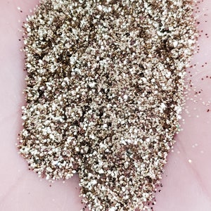 Gold glitter .015 hex poly glitter, True Gold glitter for tumbler making, fine polyester glitter, Golden glam glitter for tumbler making image 8