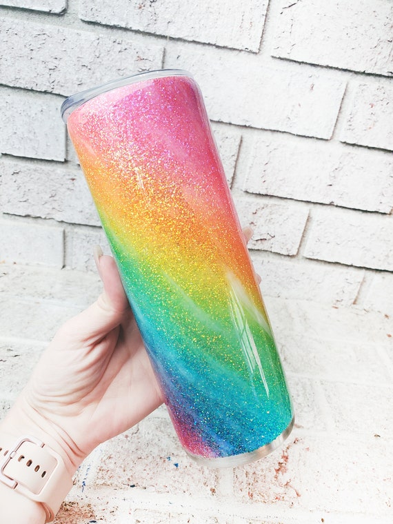 Bicchiere arcobaleno tazza di ricciolo arcobaleno da 20 once - Etsy Italia