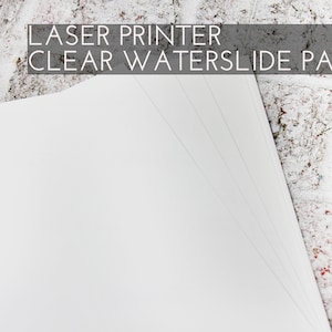 Set of 10 Clear Waterslide Decal Paper Sheets for Laser Printer, Clear ...