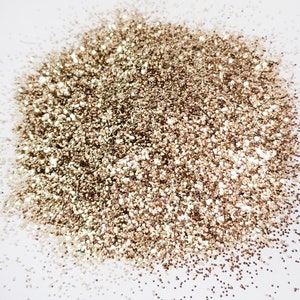 Gold glitter .015 hex poly glitter, True Gold glitter for tumbler making, fine polyester glitter, Golden glam glitter for tumbler making image 7