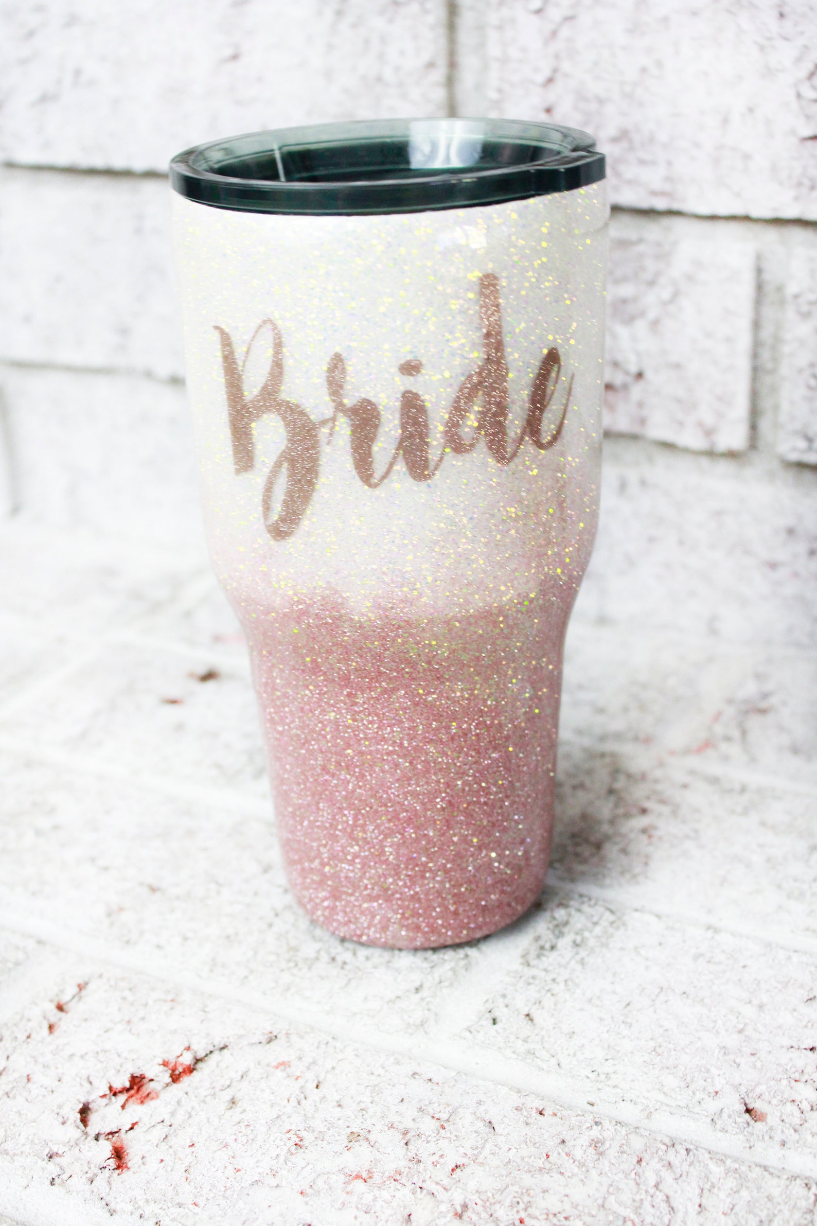 Glitter Bride traveling cup wedding gift tumbler wedding Etsy