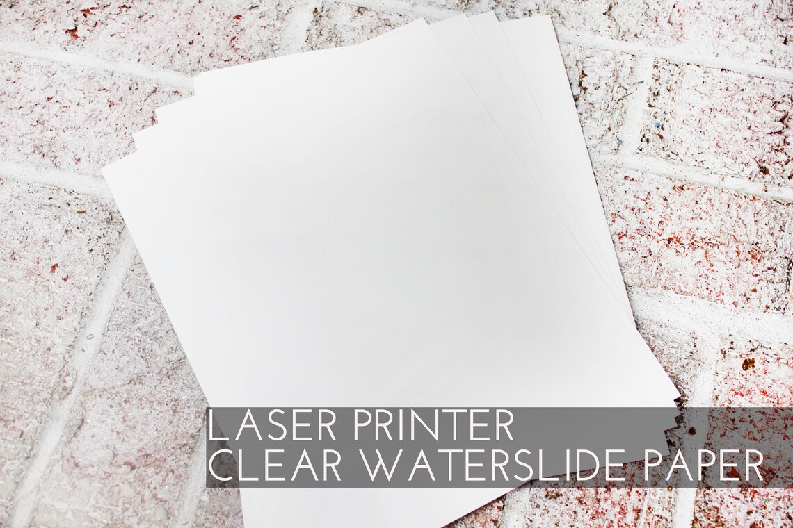 Set of 10 Clear Waterslide Decal Paper Sheets for Laser Etsy