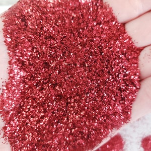 Carmine Crush .015 hex poly glitter, affordable red glitter for tumblers, fine polyester glitter, Dark Red glitter for cups, Burgundy