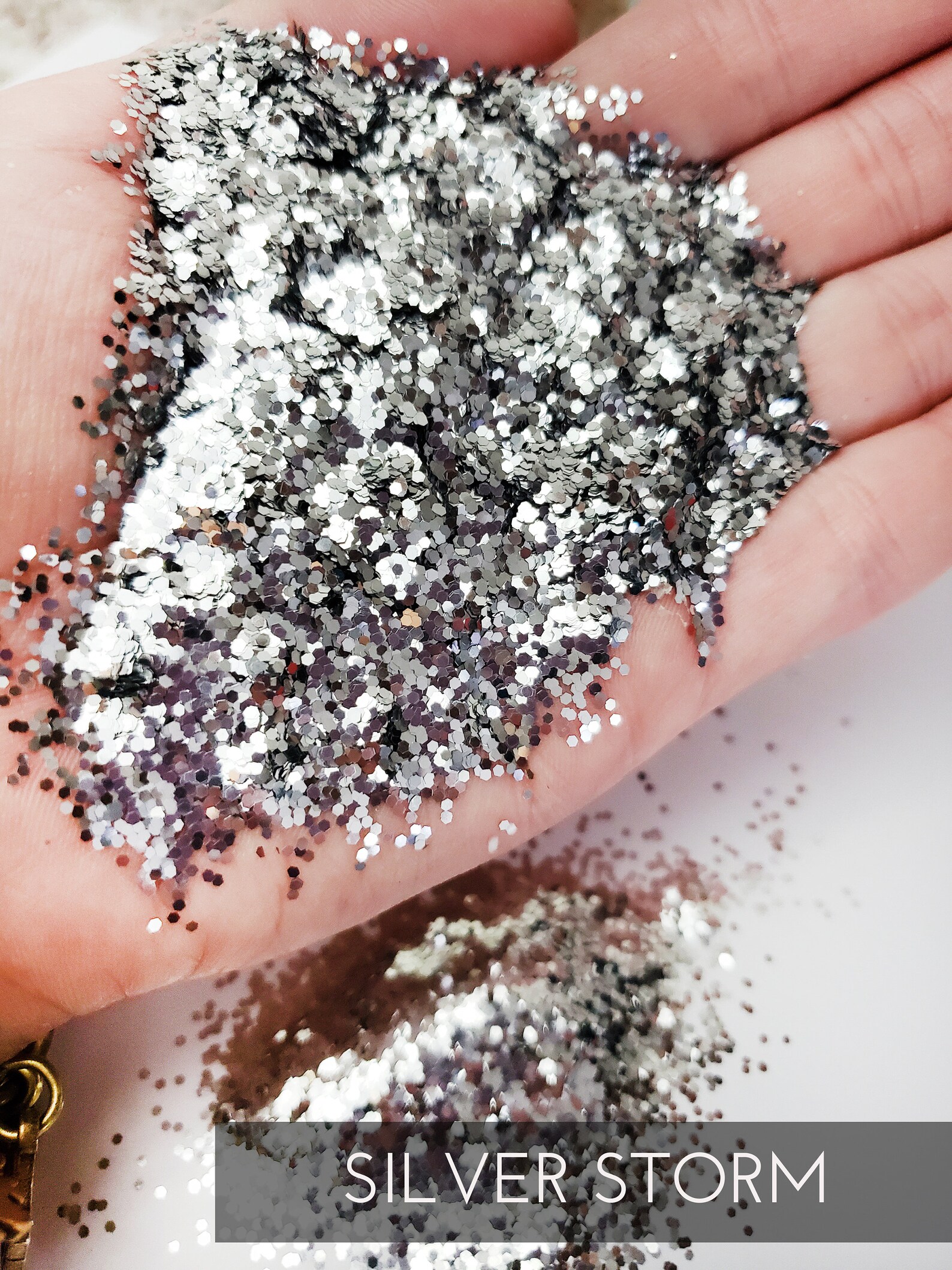 Silver Storm Glitter Metalllic Silver Glitter .040 Small | Etsy
