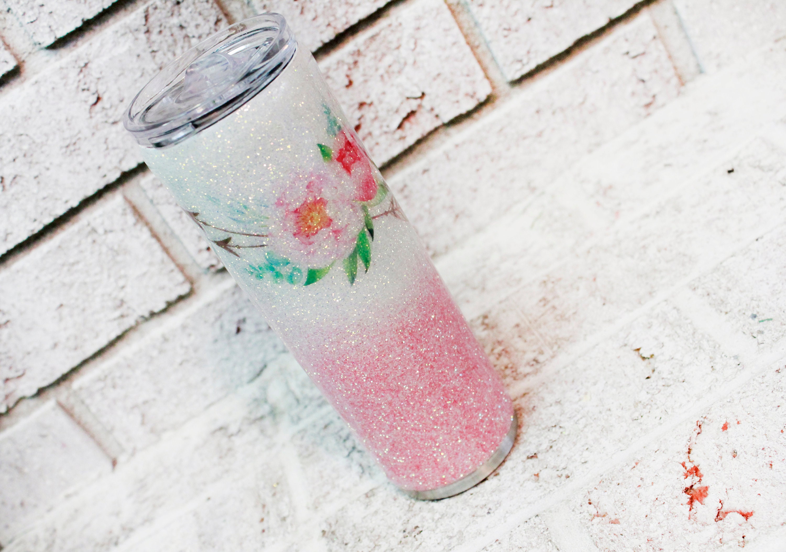 Pink Boho Glitter Tumbler, Pink and White glitter cups, Boho Bridal tu –  GlitterGiftsAndMore