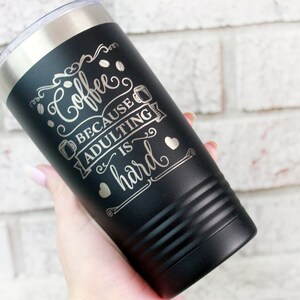 Primitives By Kathy Coffee Mug - 'Coffee Because Adulting Is Hard' 20 Oz