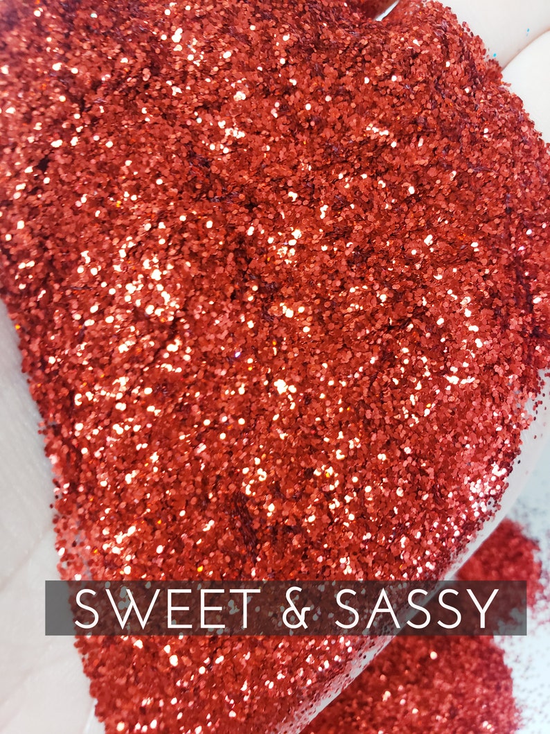 Sweet & Sassy Red Glitter .015 Hex Poly Glitter Affordable Etsy