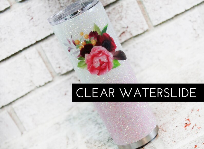 Boho Floral Waterslide Decals Glitter Tumbler Decals Ready Etsy