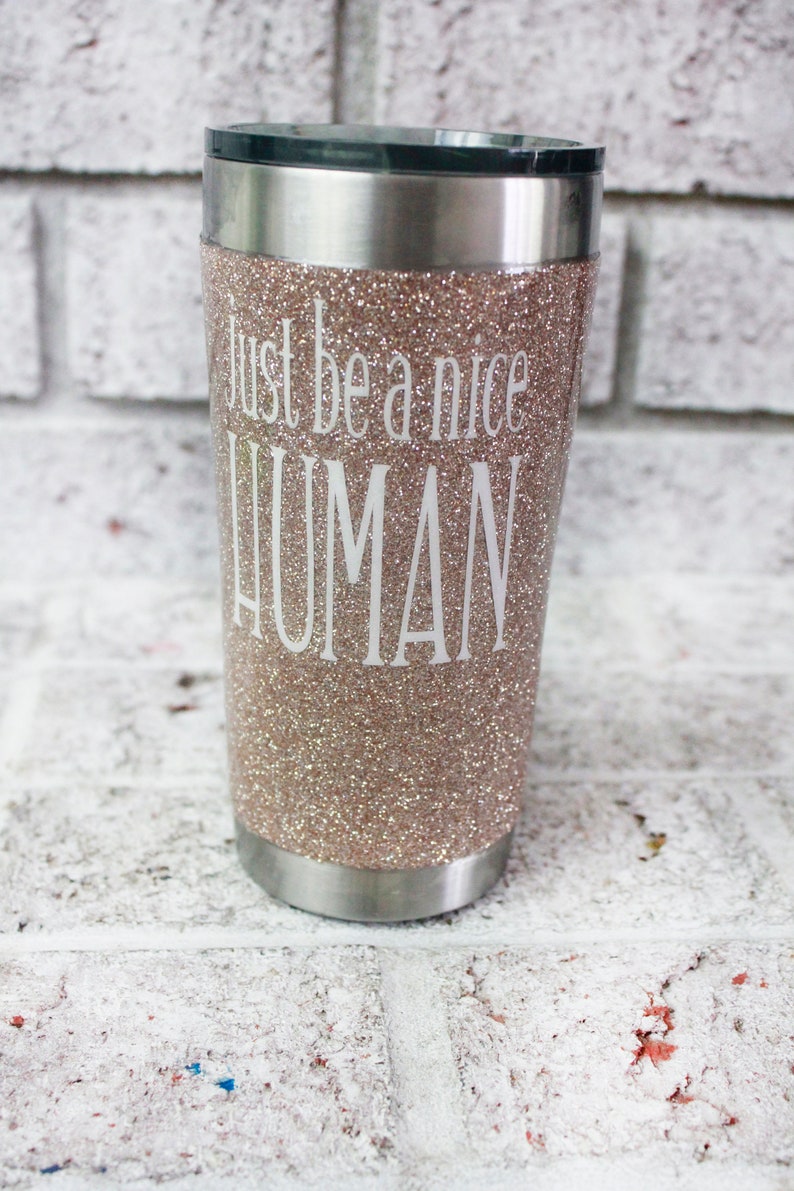 Glitter Travel Coffee Mug Personalized Travel Cup Glittered Etsy