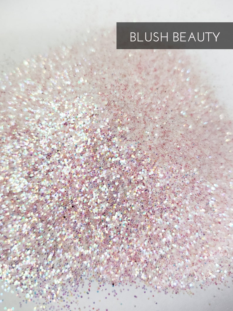 Blush Beauty Pink Glitter custom mix .015 hex poly glitter Etsy