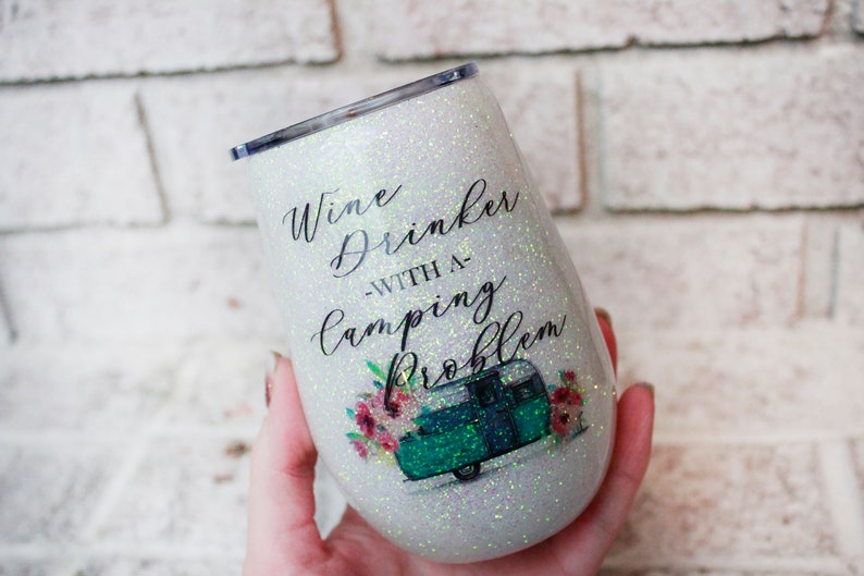 Download Camping wine tumbler custom glitter tumbler for camping 14 ...