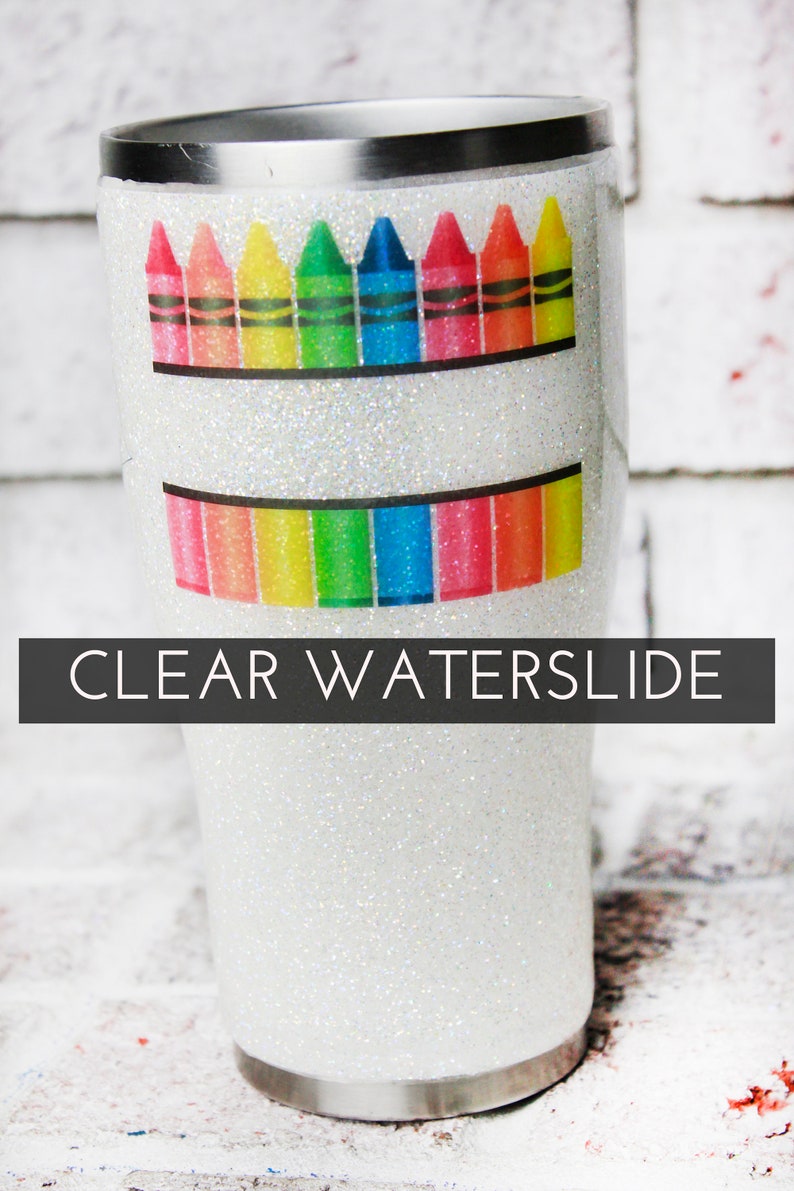 Crayon Waterslide Tumbler Decal Waterslide Decal for Etsy