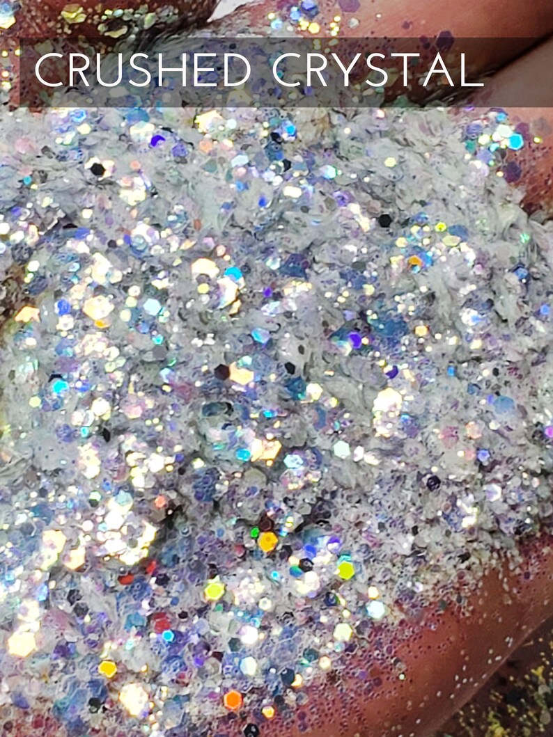 Crushed Crystal Custom Mix Chunky Hex Poly Glitter Tumbler Etsy