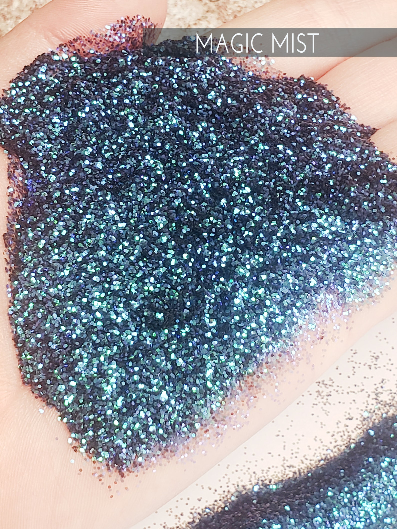 Magic Mist blue glitter .015 hex poly glitter glitter for Etsy