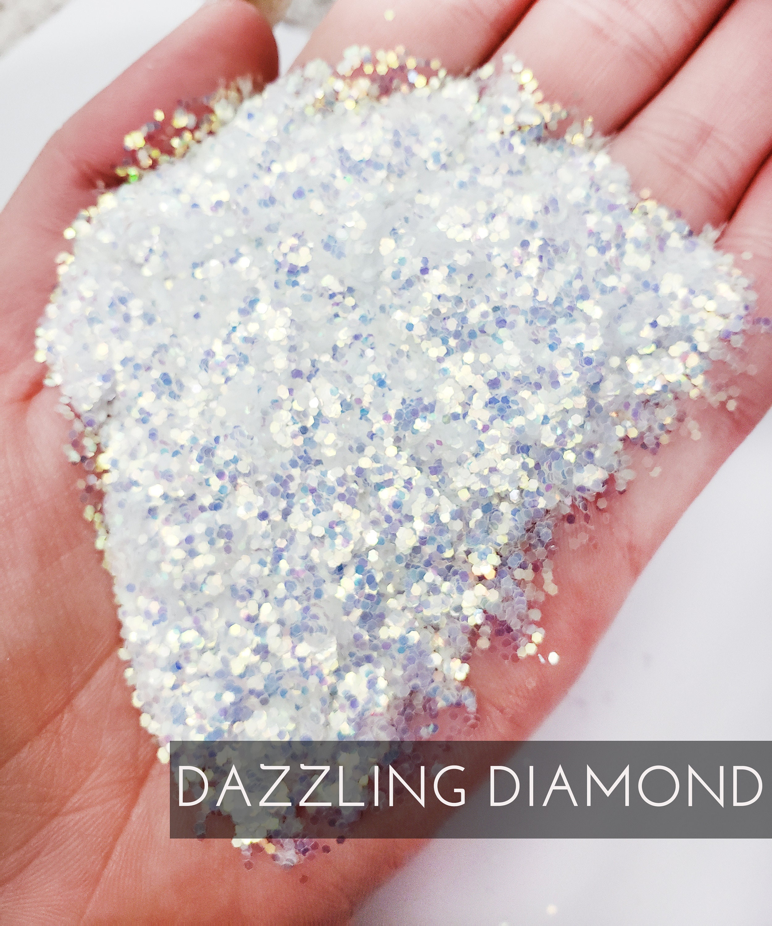 Dazzling Diamond White Glitter Iridescent White Glitter .040 Etsy