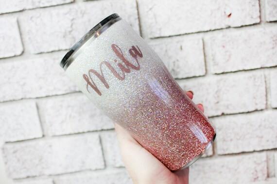 Rose Gold Tumbler/ She Leaves a Little Sparkle Wherever She 