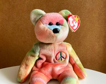 Rainbow Ty Bear | Etsy UK