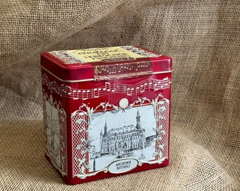 Lambertz Musical vintage tin Christmas tin music lid box German souvenir Musical Cookie Tin Box German Candy sweets Tin container canister
