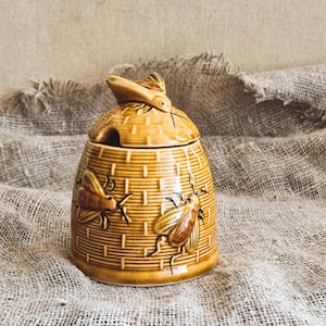 Kleine decoratieve pot Retro honingpot vintage honingpot pot keramische pot Duitsland aardewerk honingpot bruin keramisch aardewerk Duitsland souvenir