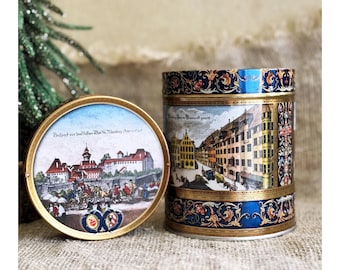 German vintage tin box Mid Century cans Tin canister Shabby container Retro Kitchen decor  Tin storage Nurnberg gift Collectible tin boxes