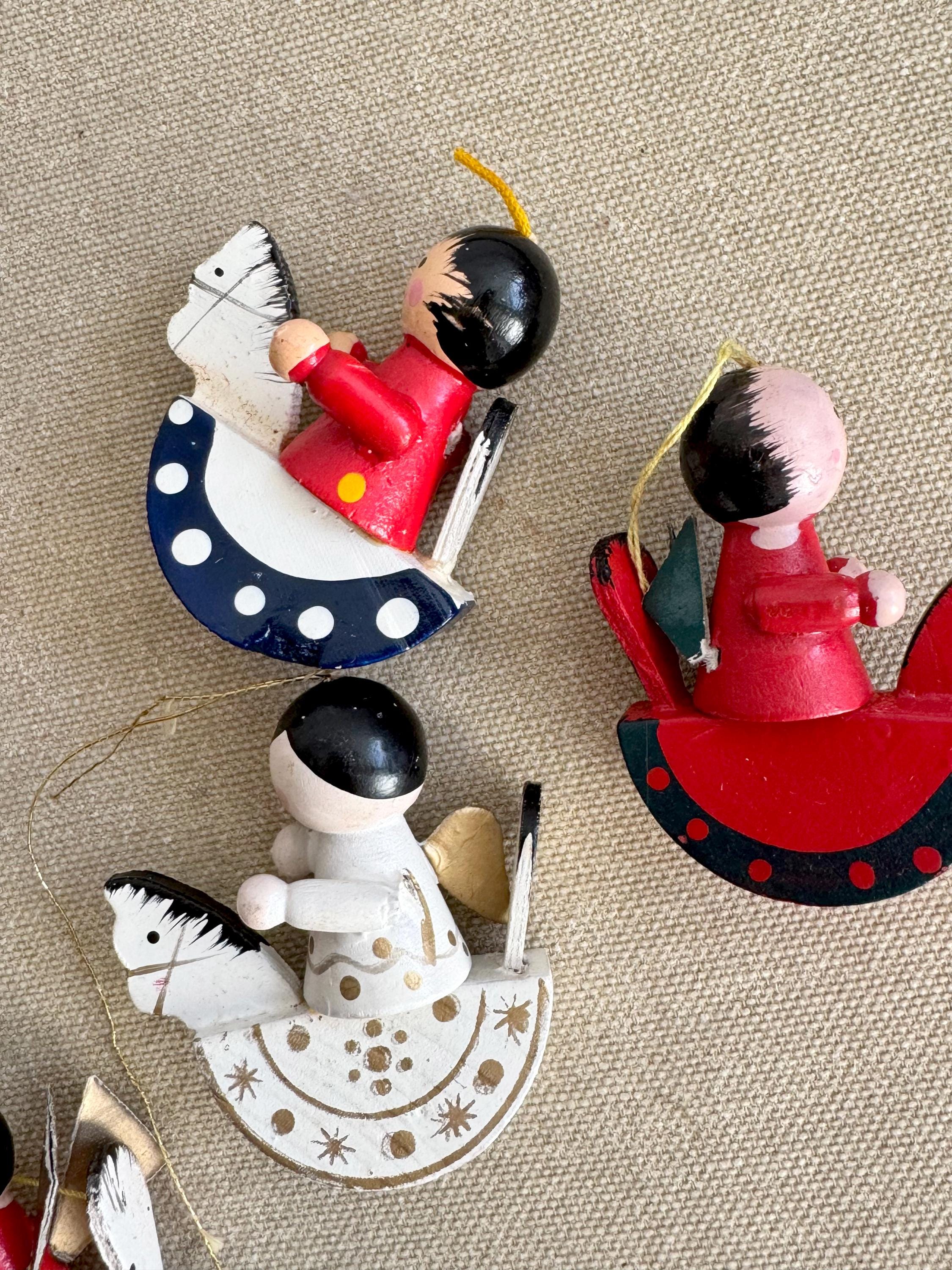 エルツ山地のヴィンテージ木製クリスマスオーナメント：ミニチュア