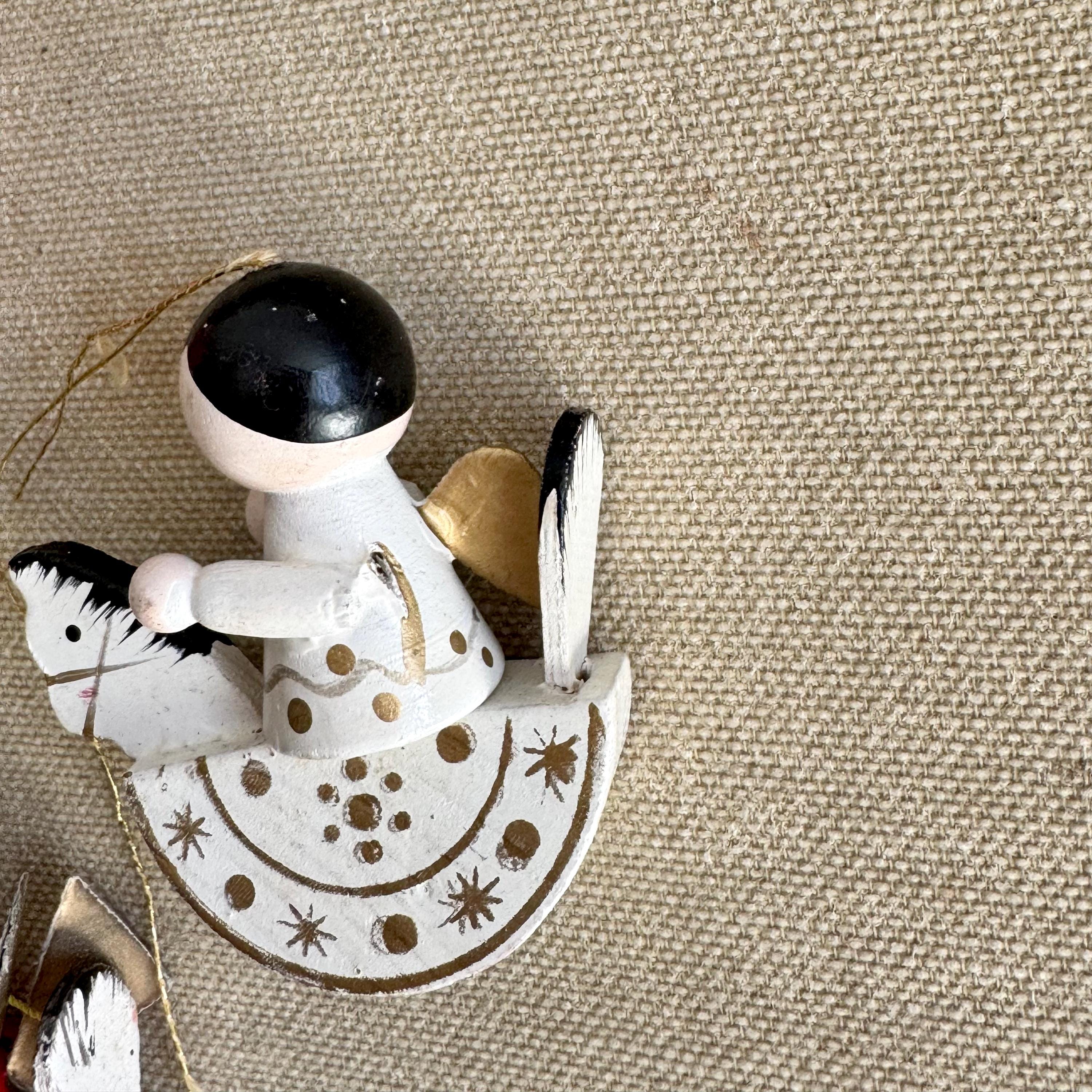 エルツ山地のヴィンテージ木製クリスマスオーナメント：ミニチュア