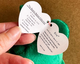Ty Beanie Baby Erin: 1997 Original Rare Error Collectible