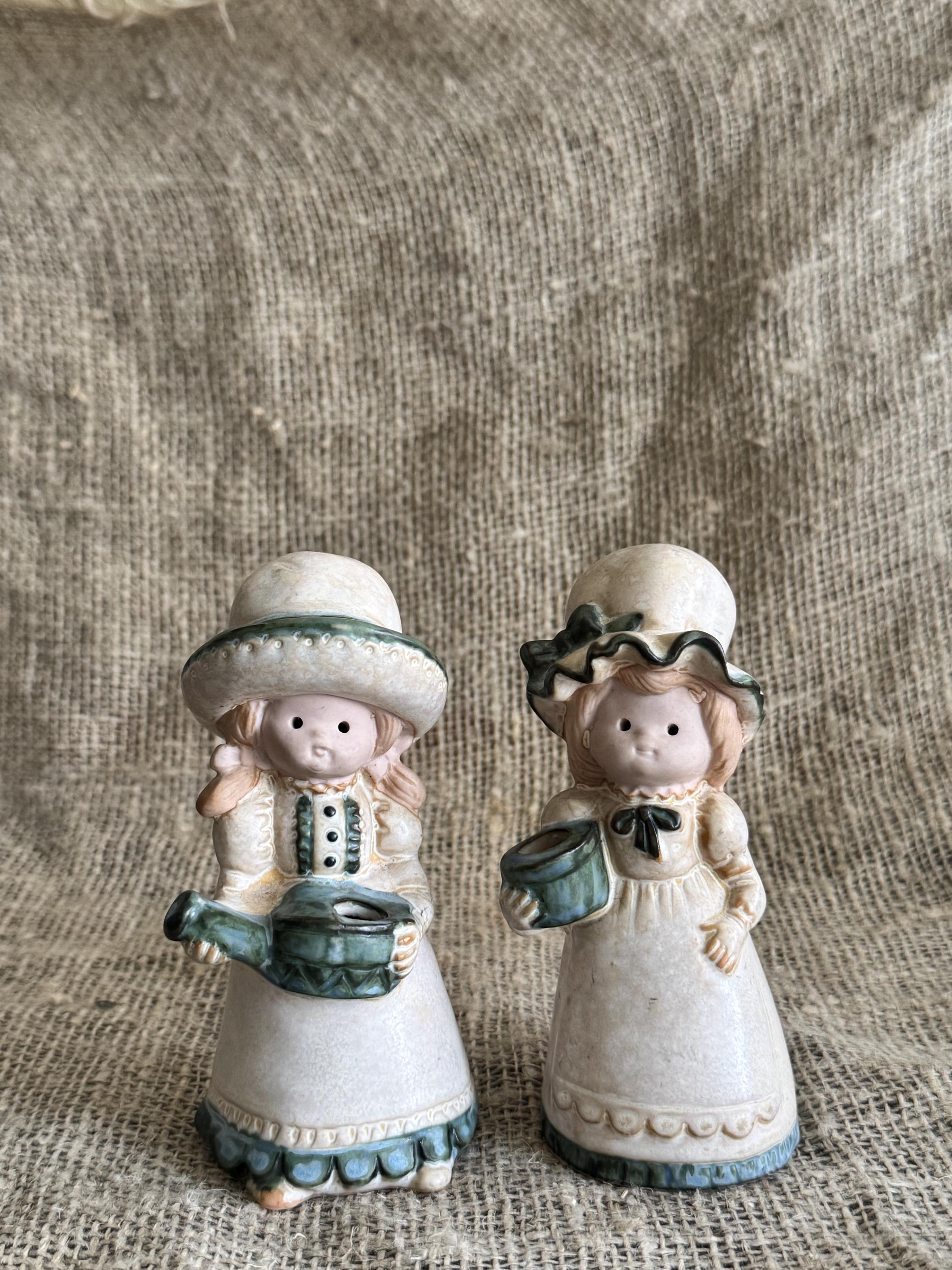 ヴィンテージ陶器製少女置物キャンドルホルダー - ドイツ土産 - Etsy 日本