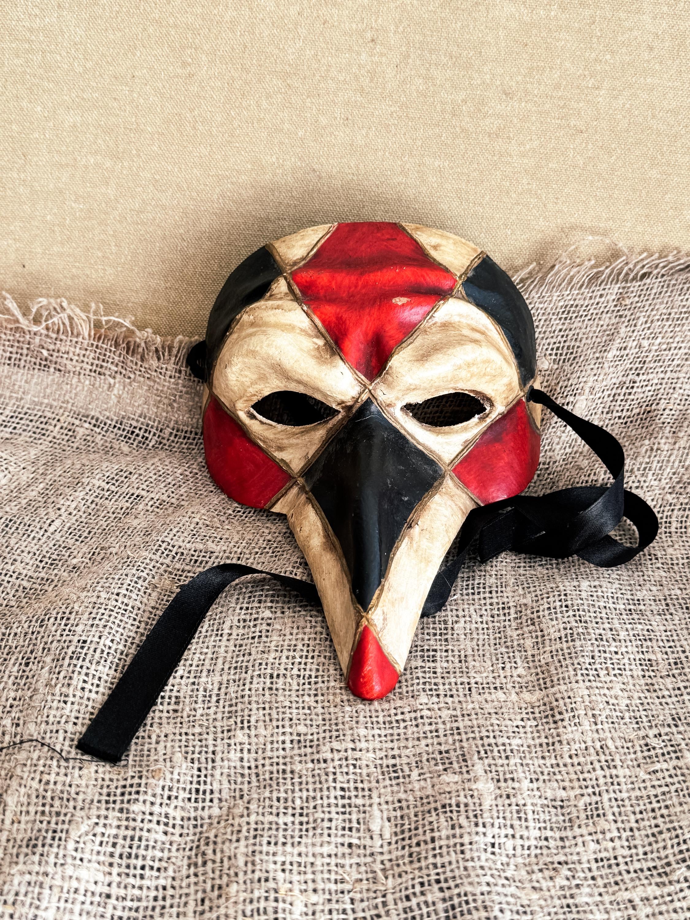 ILOVEMASKS Venezianische Maske Mit Langer Nase – Weiß, Für Karneval & Kostümparty