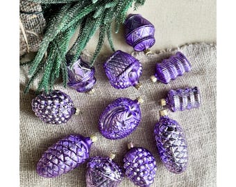 ヴィンテージ ガラス オーナメント 4 個セット | クリスマスツリー