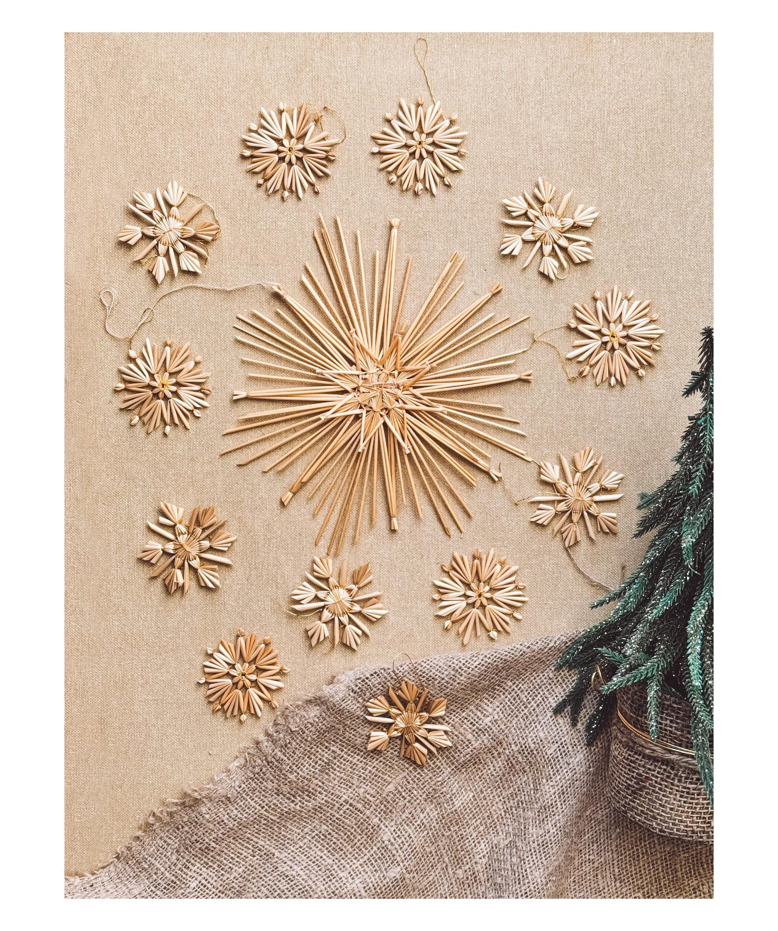 Straw Star for Christmas tree