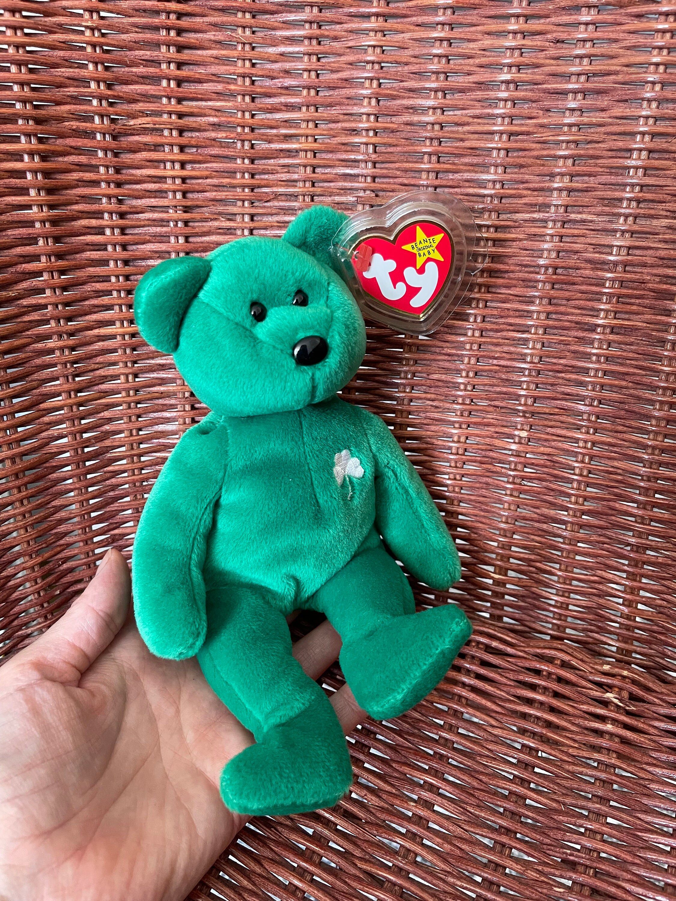 Ty Beanie Babies Erin 1997 Original Rare Error Find Luck Teddy Etsy